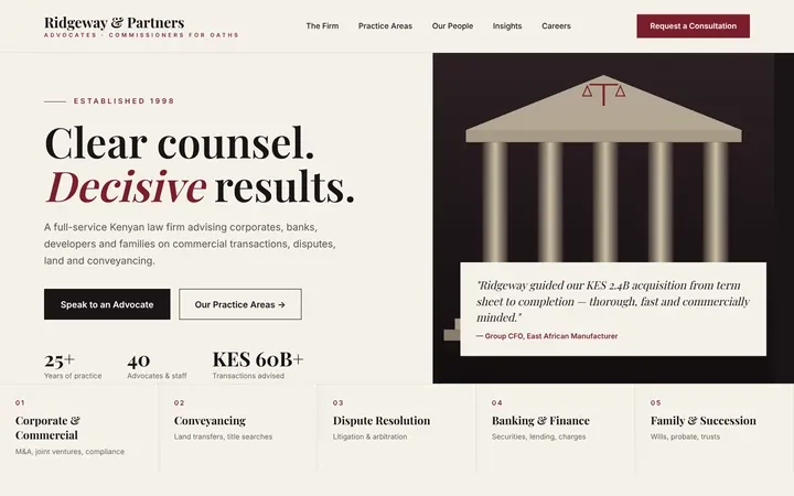 Law firm website design for advocates