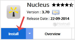 How to Install Nucleus via Softaculous in cPanel? - Nucleus install button