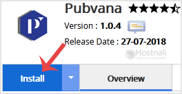 How to Install Pubvana via Softaculous in cPanel? - Pubvana install button
