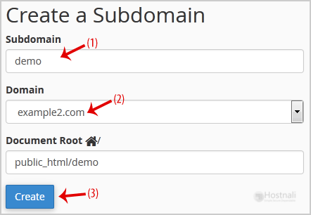 How to Create a Subdomain in cPanel? - create subdomain