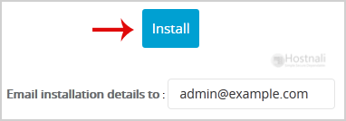 softaculous install button