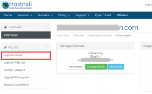 Cpanel login