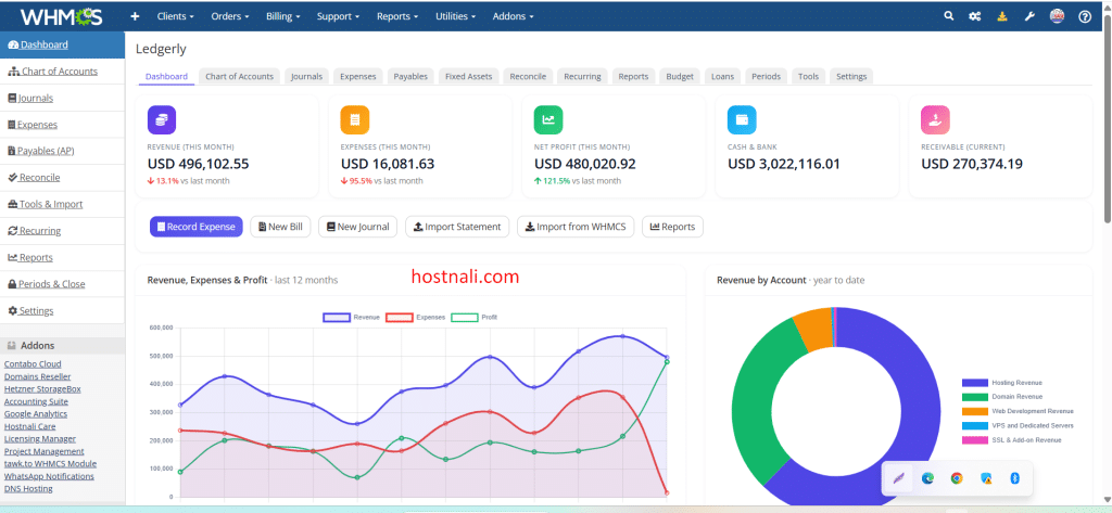WHMCS Accounting Module Ledgerly – Double Entry Accounting for WHMCS