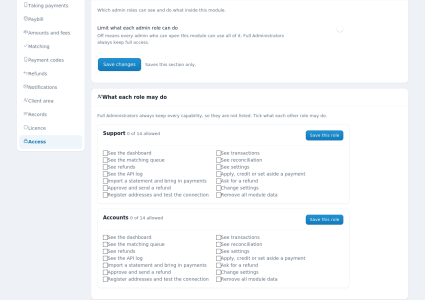 Mpesa Payments Pro Module for WHMCS - 09 settings roles and permissions