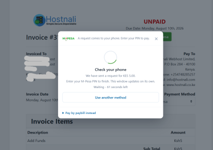 Mpesa Payments Pro Module for WHMCS - Screenshot 65